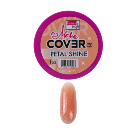 Acrílico Make Cover Petal Shine Fantasy Nails 1 oz para Uñas con Brillo Rosado - Acrílico - Elegans Nails
