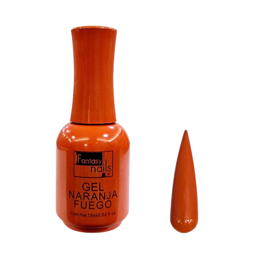 Gel Polish Naranja Fuego Fantasy Nails Gel Semipermanente Naranja Intenso 15 ml - Gel - Elegans Nails