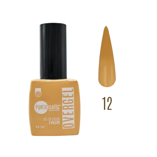 Overgel #12 Mostaza – Punto Nails 12 ml - Gel - Elegans Nails