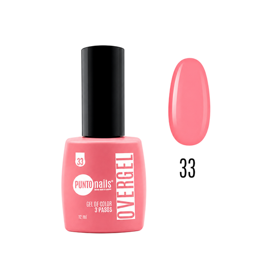 Overgel #33 Rosa Reyna – Punto Nails 12 ml - Gel - Elegans Nails