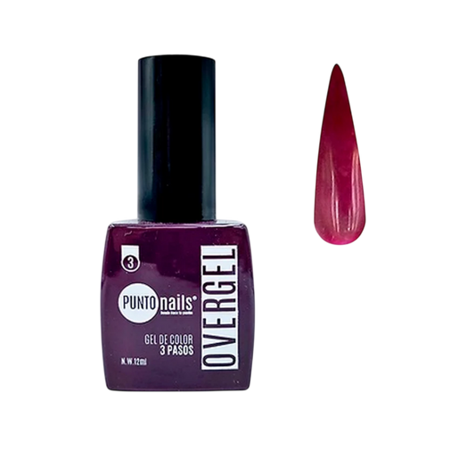 Overgel #3 Ciruela Intensa – Punto Nails 12 ml - Gel - Elegans Nails