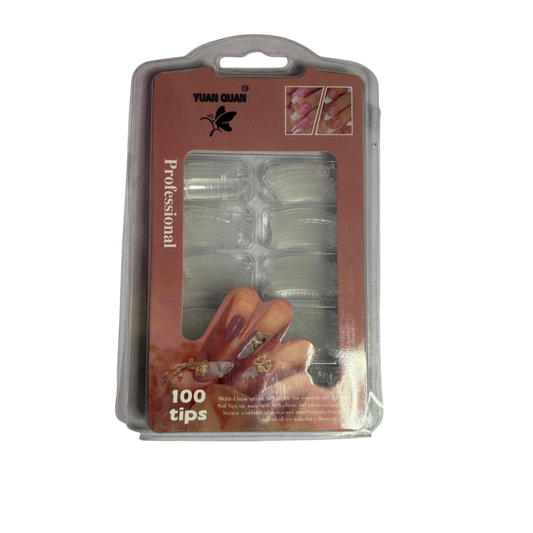 Moldes Dual Forms para Polygel Transparentes 100 Piezas – Yuan Quan Professional Reutilizables - Tips para Polygel - Elegans