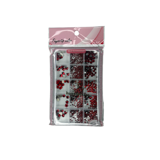 Piedras para Decoración de Uñas Rojas Nail Art - Decoraciones - Elegans Nails