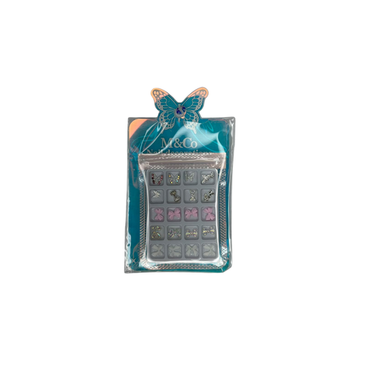 Dijes para Decoración de Uñas 3D Mariposas y Moños Nail Art - Decoraciones - Elegans Nails