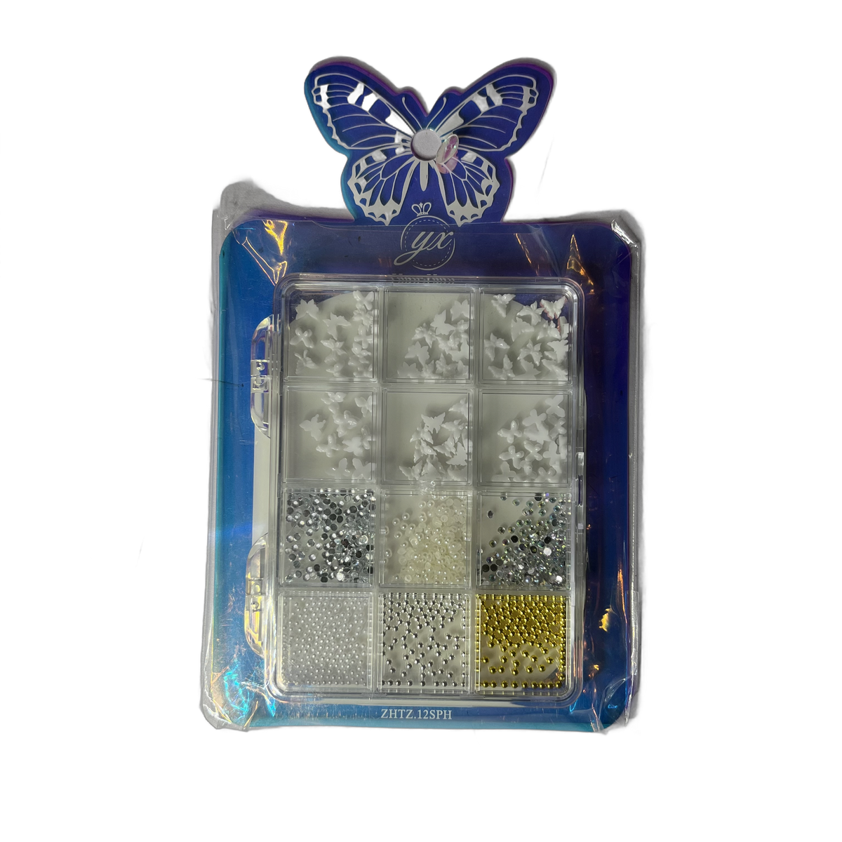 Kit Accesorios Mariposas, Cristales y Balines – YX - Decoraciones - Elegans Nails