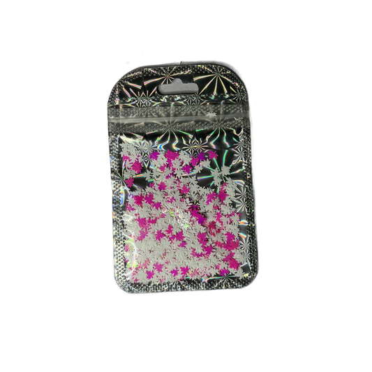 Acetato Hojas de Arce Blanco/Rosa – Nail Art - Decoraciones - Elegans Nails