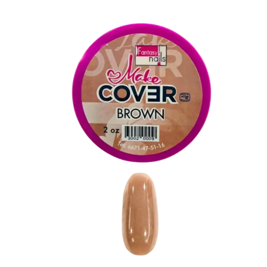 Uñas Acrilico Make Cover Brown 2 oz Fantasy Nails - Acrílico - Elegans Nails