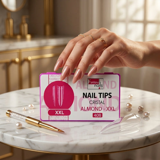 Tips Almond de Uñas XXL 408 pz Fantasy Nails - Tips Almond - Elegans Nails