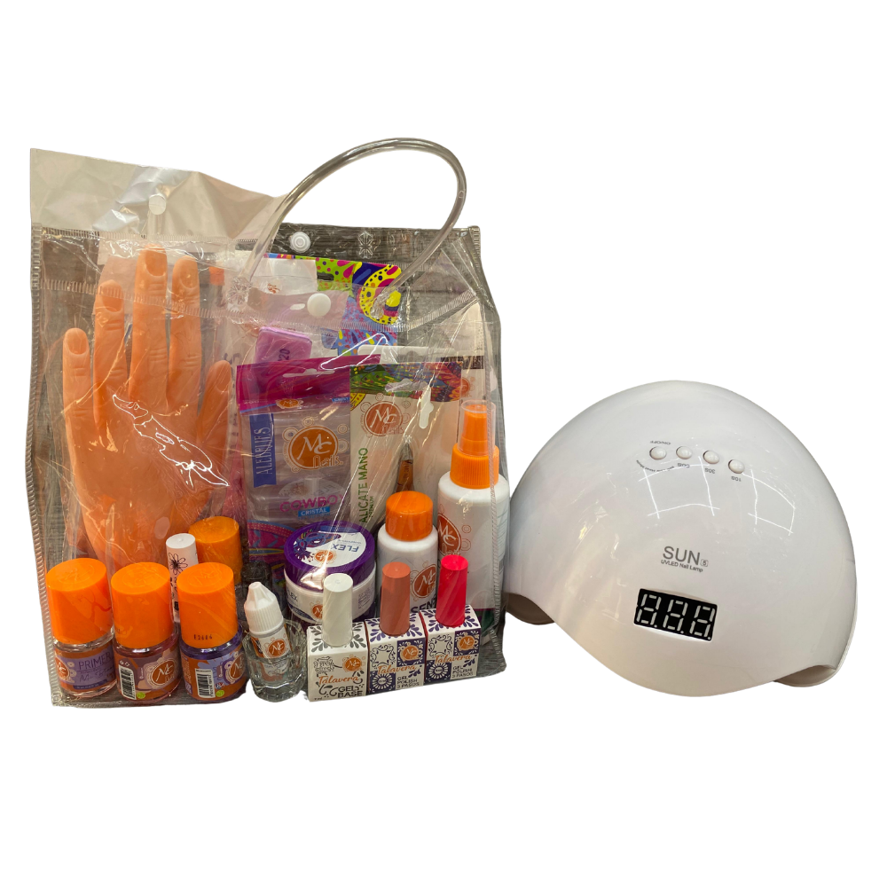 Kit básico para Uñas MC Nails con Lámpara UV/LED SUN 48W para Acrílico, Gel y Manicure - Kit de uñas - Elegans Nails