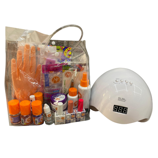 Kit básico para Uñas MC Nails con Lámpara UV/LED SUN 48W para Acrílico, Gel y Manicure - Kit de uñas - Elegans Nails