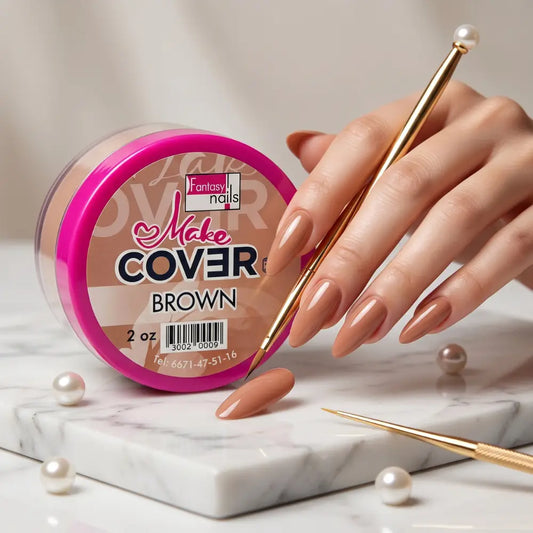 Uñas Acrilico Make Cover Brown 2 oz Fantasy Nails - Acrílico - Elegans Nails