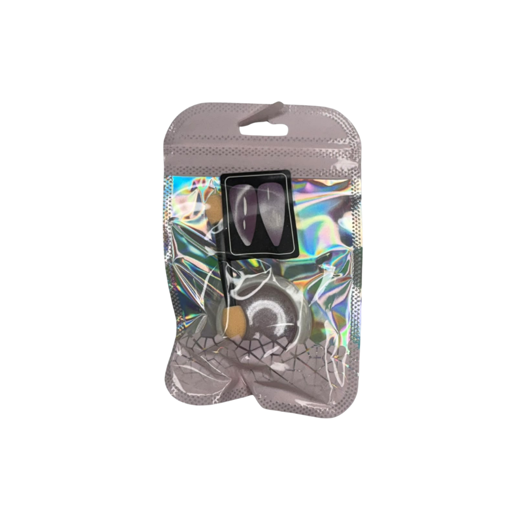 Efecto Ojo de Gato Morado para Uñas – Pigmento Cat Eye Magnético con Aplicador Nail Art Profesional - Efectos - Elegans Nails