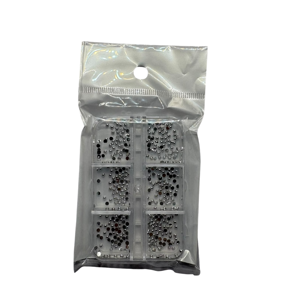 Estoperoles Plata Set – Nail Art - Decoraciones - Elegans Nails