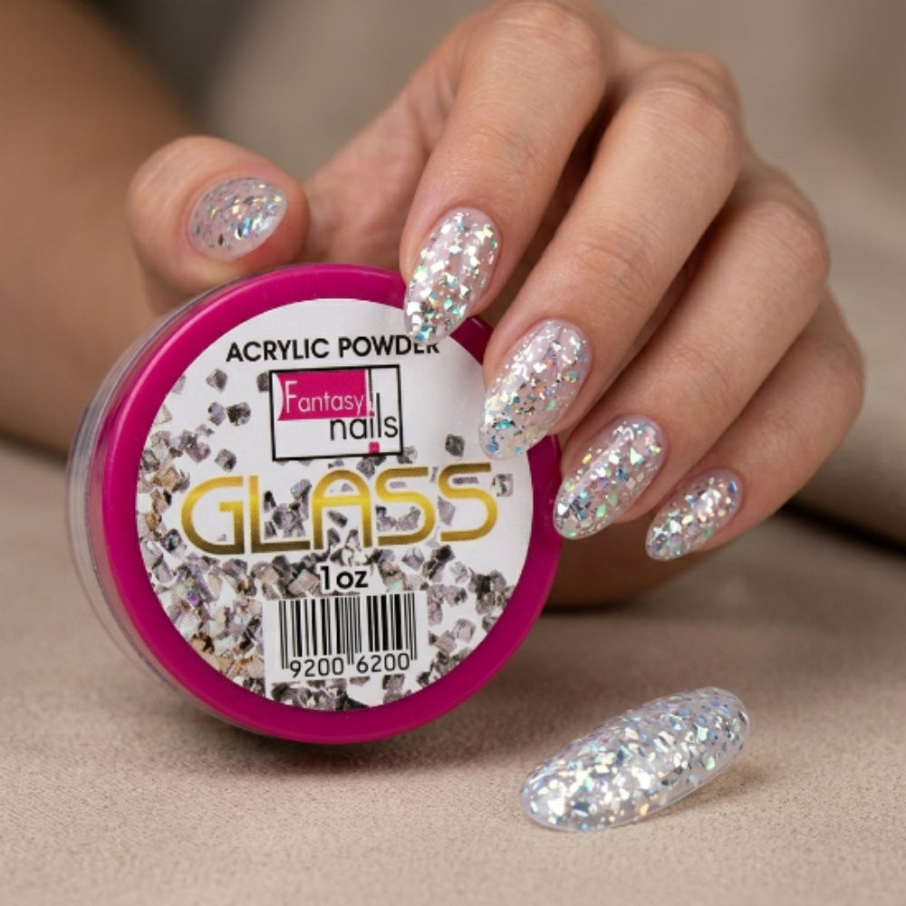 Acrílico Uñas Glass Fantasy Nails 1 oz con Glitter - Acrílico - Elegans Nails