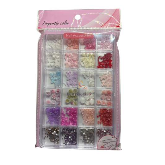 Moño Decorativo con Flor para Uñas hanxiaoxiao - Decoraciones - Elegans Nails