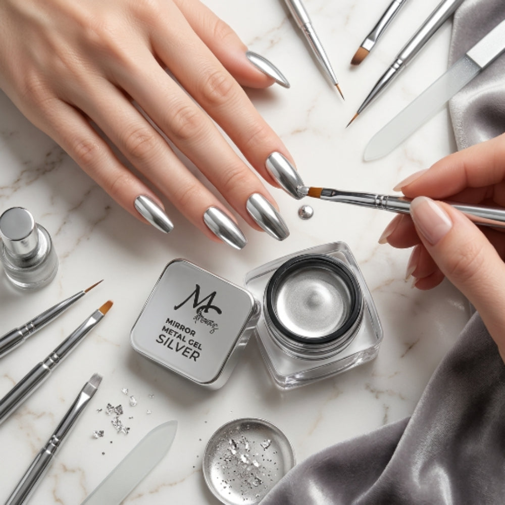 Gel Dreams Mirror Metal Silver y Gold 5ml MC Nails - Elegans Nails