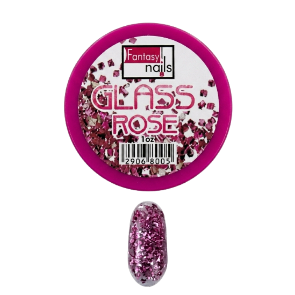 Acrílico Uñas Glass Rose Gold Fantasy Nails 1 oz con Glitter - Acrílico - Elegans Nails