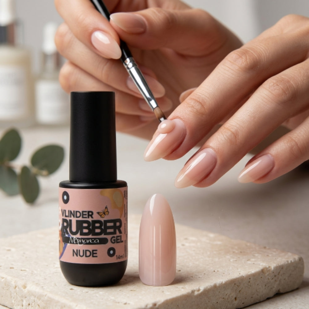 Gel Rubber MONARCA VLINDER NUDE 14ML - Gel Rubber - Elegans Nails