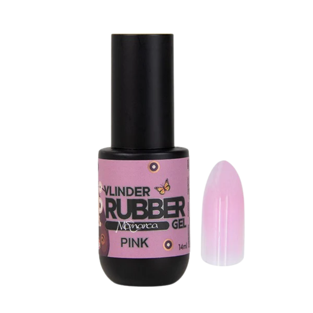 Gel Rubber MONARCA VLINDER ROSA 14ML - Gel Rubber - Elegans Nails