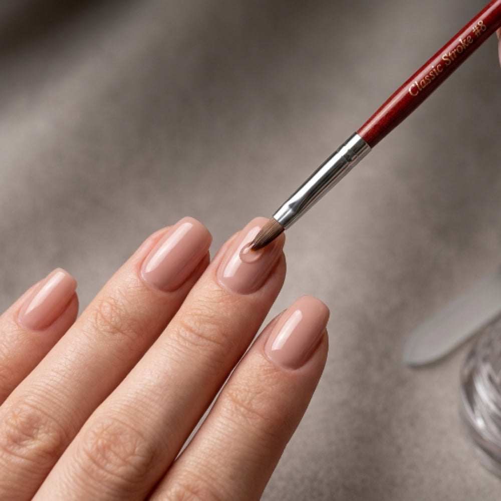 Pincel para uñas semiprofesional CLASSIC STROKE #8 MC Nails - Pinceles - Elegans Nails