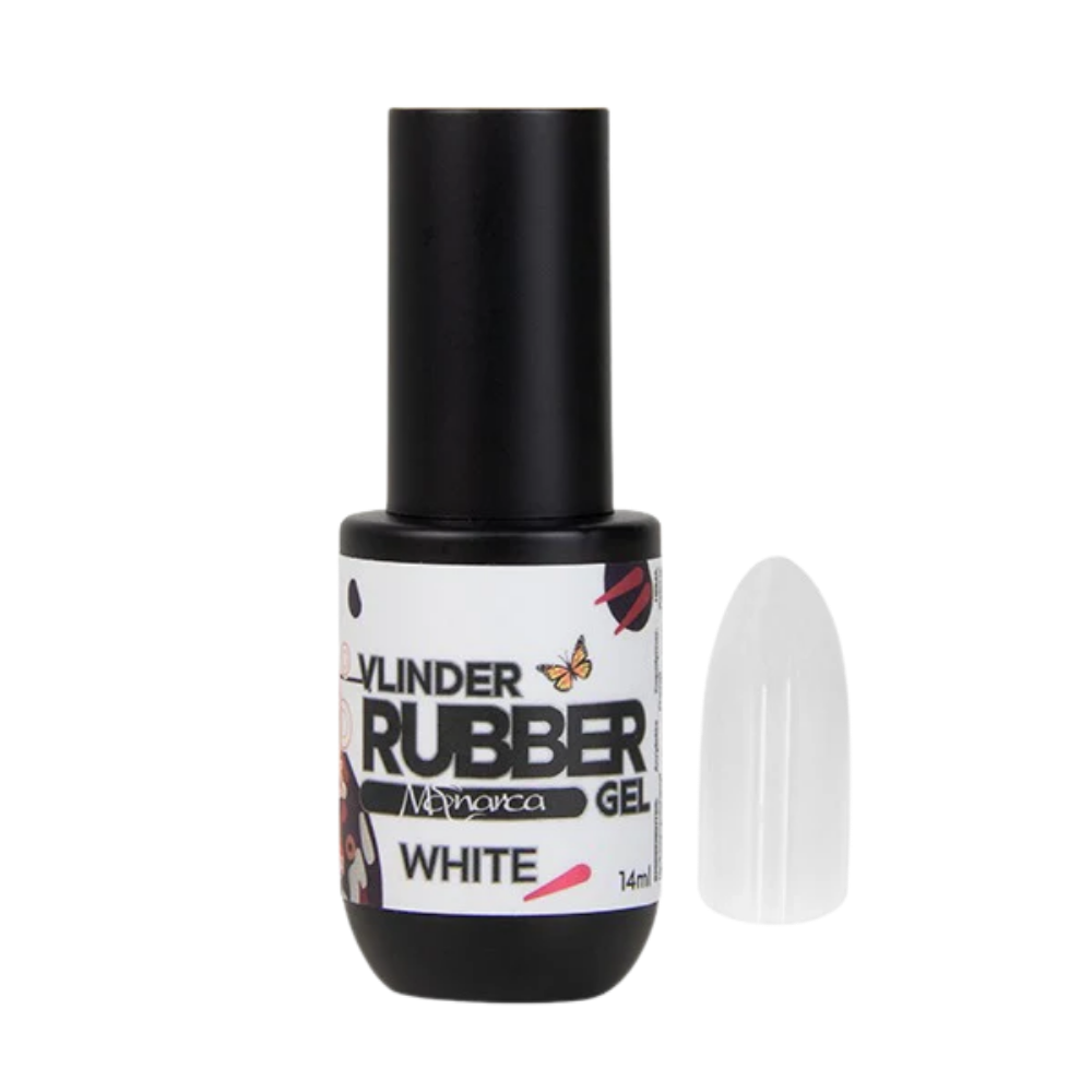 Gel Rubber MONARCA VLINDER BLANCO 14ML - Gel Rubber - Elegans Nails