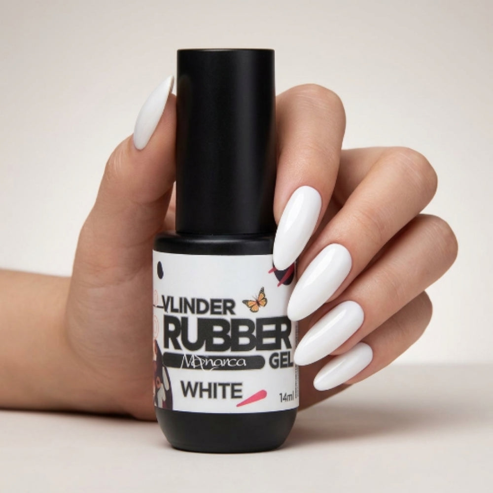 Gel Rubber MONARCA VLINDER BLANCO 14ML - Gel Rubber - Elegans Nails