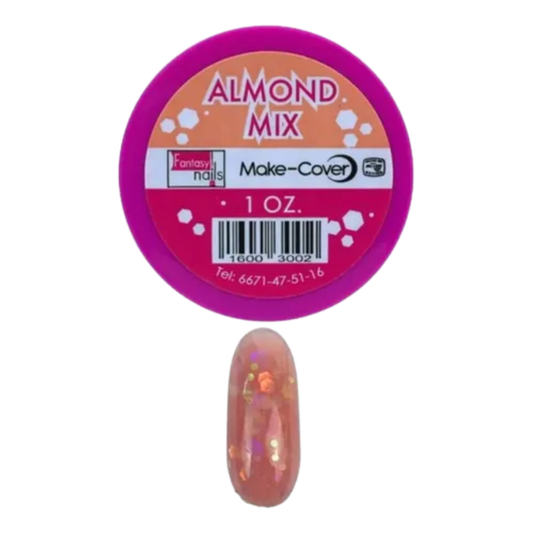 Acrílico Almond Mix Make Cover Fantasy Nails 1 oz para Uñas con Efecto Almond e Iridiscencia - Acrílico - Elegans Nails