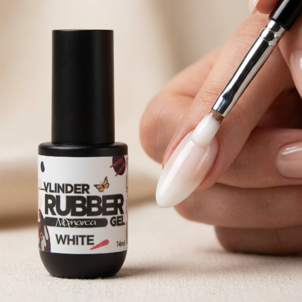 Gel Rubber MONARCA VLINDER BLANCO 14ML - Gel Rubber - Elegans Nails
