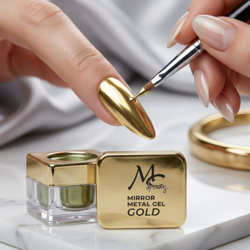 Gel Dreams Mirror Metal Silver y Gold 5ml MC Nails - Elegans Nails