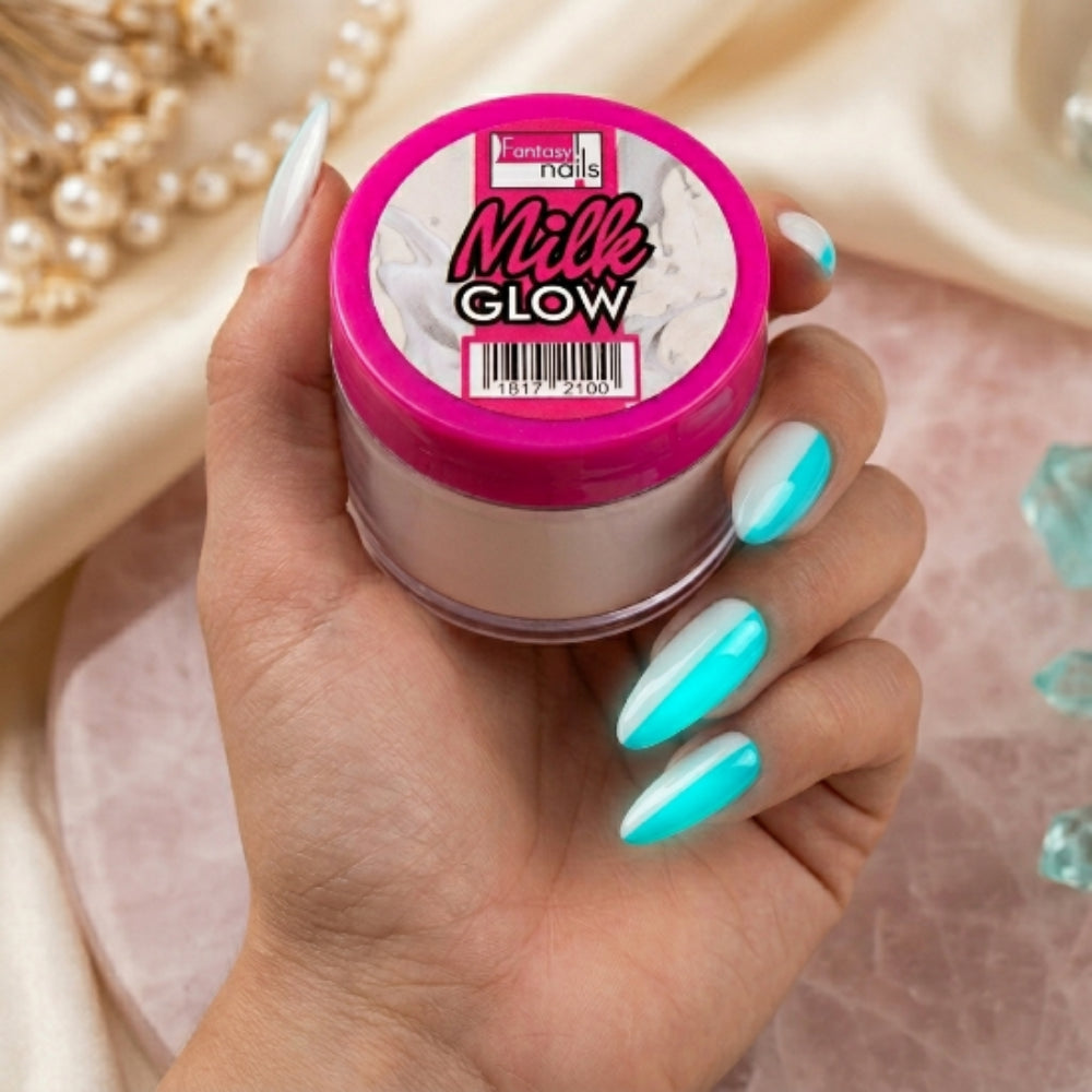 Acrílico Milk Glow Fantasy Nails 1 oz para Uñas Efecto Glow Lechoso - Acrílico - Elegans Nails
