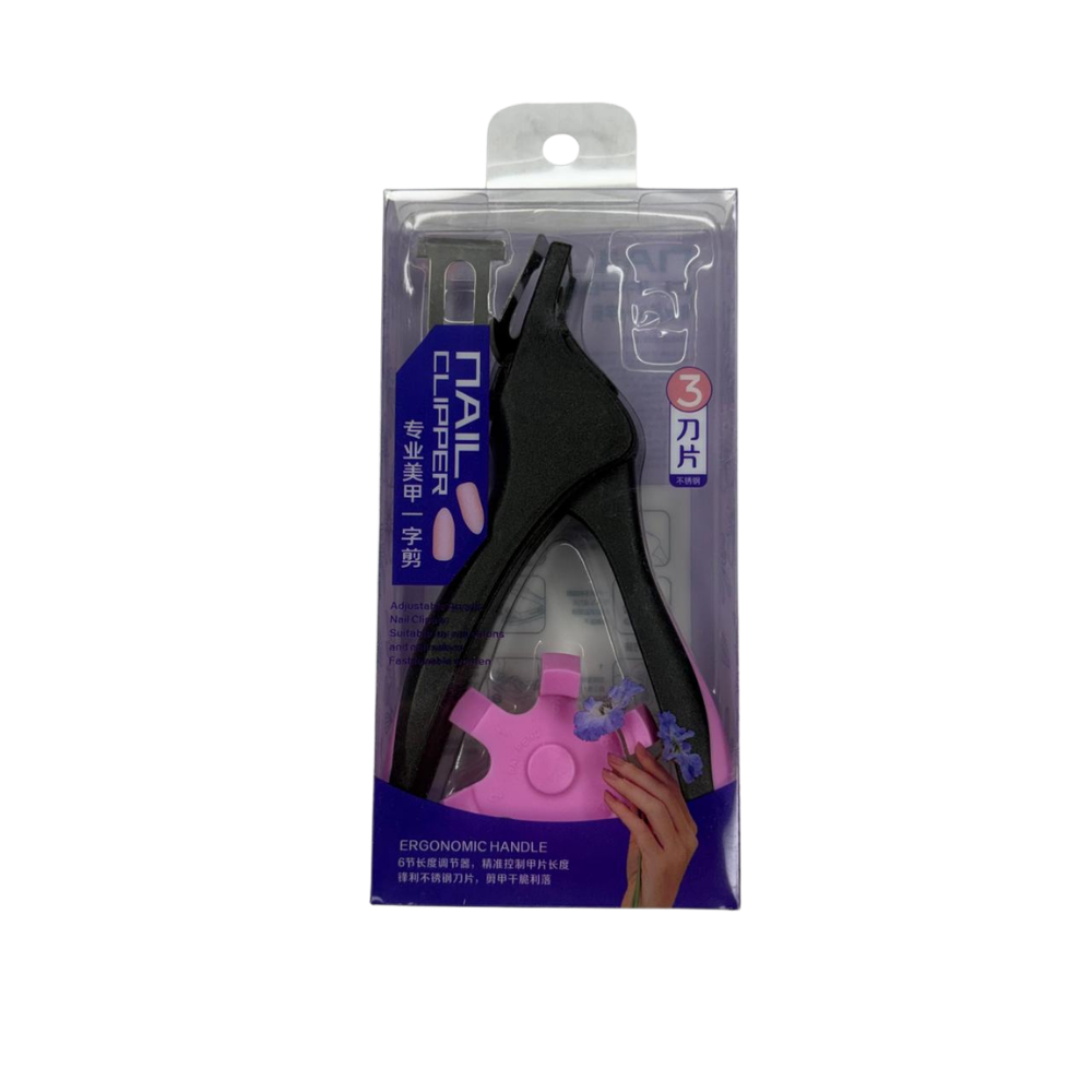 Corta Tips Profesional con Medidor Ajustable y 3 Cuchillas de Repuesto para Uñas Acrílicas, Gel y Soft Gel - Corta Tips