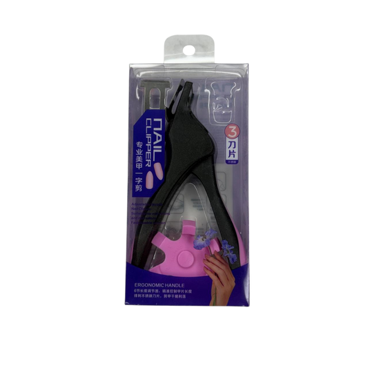 Corta Tips Profesional con Medidor Ajustable y 3 Cuchillas de Repuesto para Uñas Acrílicas, Gel y Soft Gel - Corta Tips
