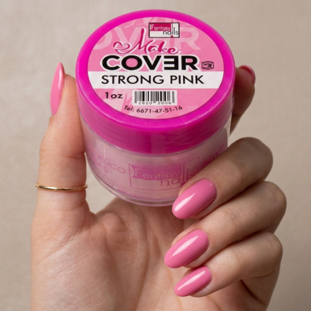 Acrílico Uñas Make Cover Strong Pink Fantasy Nails 1 oz Rosa Intenso - Acrílico - Elegans Nails