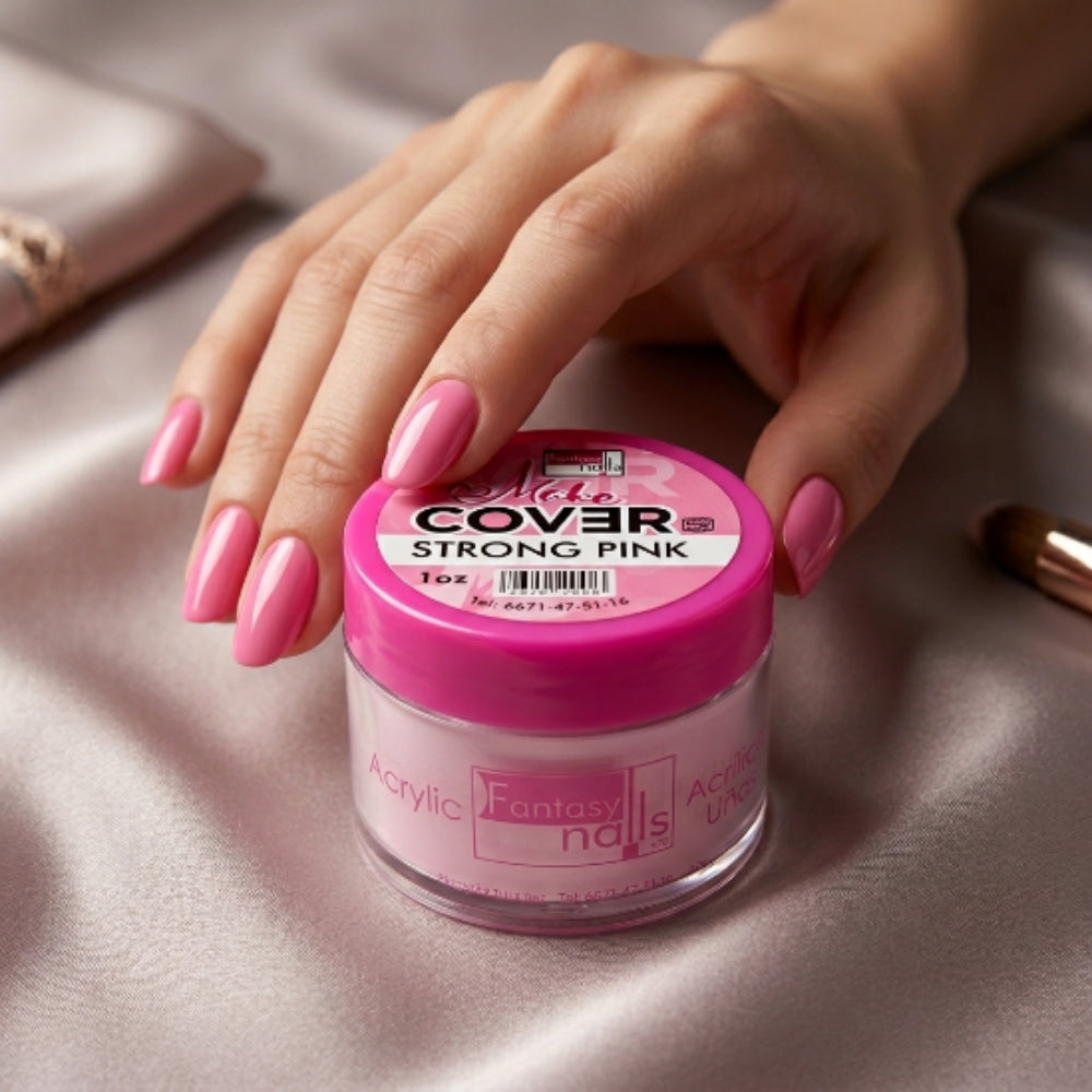 Acrílico Uñas Make Cover Strong Pink Fantasy Nails 1 oz Rosa Intenso - Acrílico - Elegans Nails