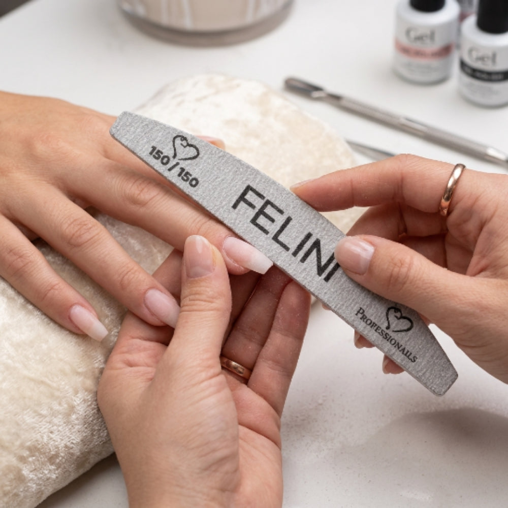 Lima Profesional Felini 150/150 para Uñas Acrílicas, Gel y Soft Gel - Limas - Elegans Nails