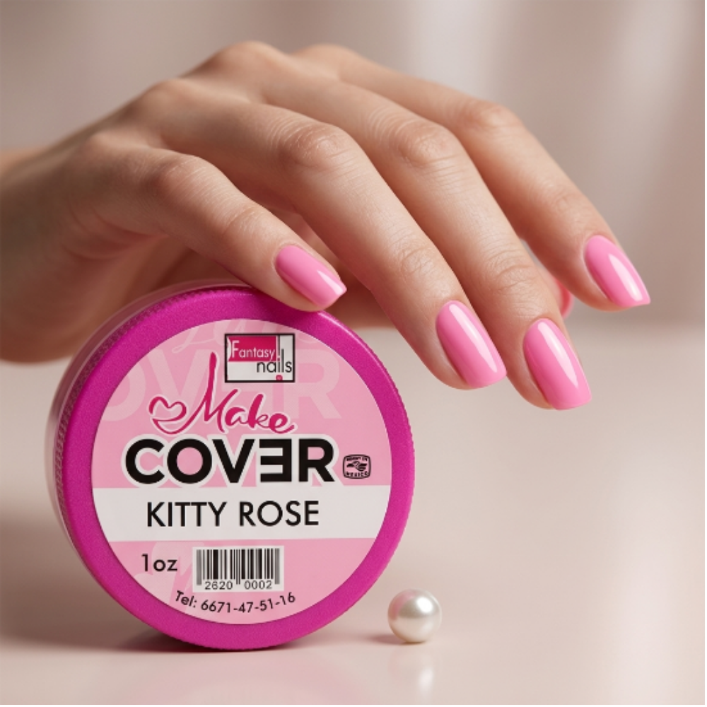 Acrílico Uñas Make Cover Kitty Rose Fantasy Nails 1 oz Rosa Suave - Acrílico - Elegans Nails