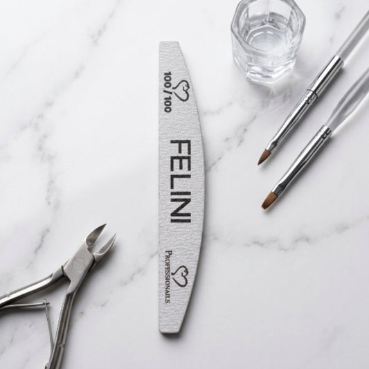 Lima Profesional Felini 100/100 para Uñas Acrílicas, Gel y Soft Gel - Limas - Elegans Nails