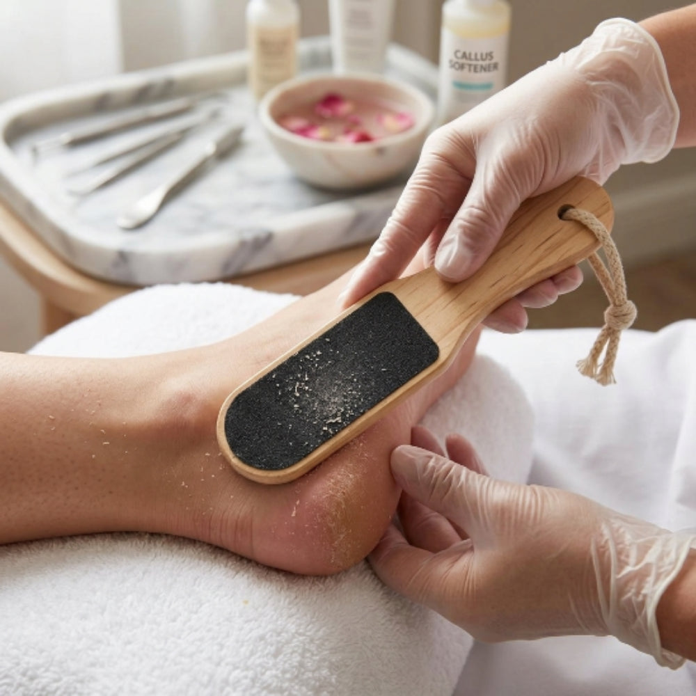 Lima para Pie Profesional de Madera Removedor de Callos y Durezas para Pedicure - Limas - Elegans Nails