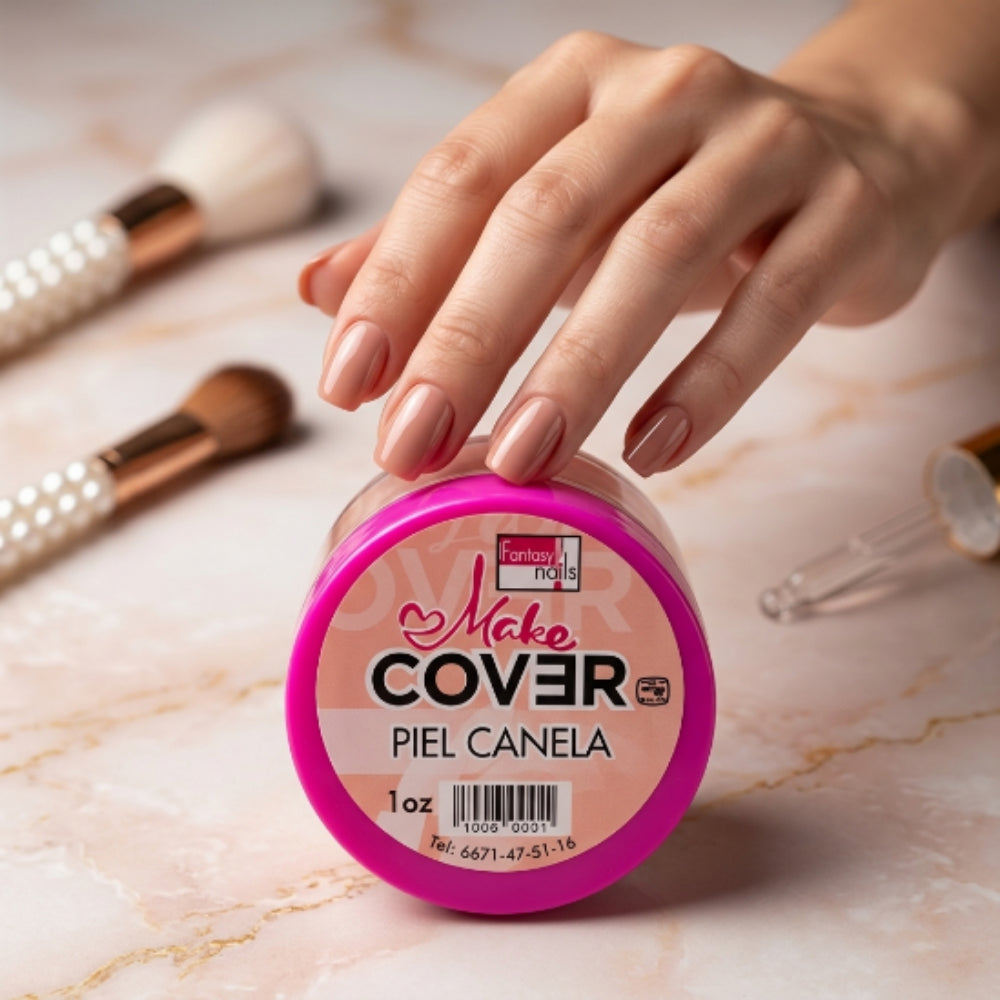 Acrílico Make Cover Piel Canela Fantasy Nails 1 oz para Uñas Tono Canela Nude - Acrílico - Elegans Nails