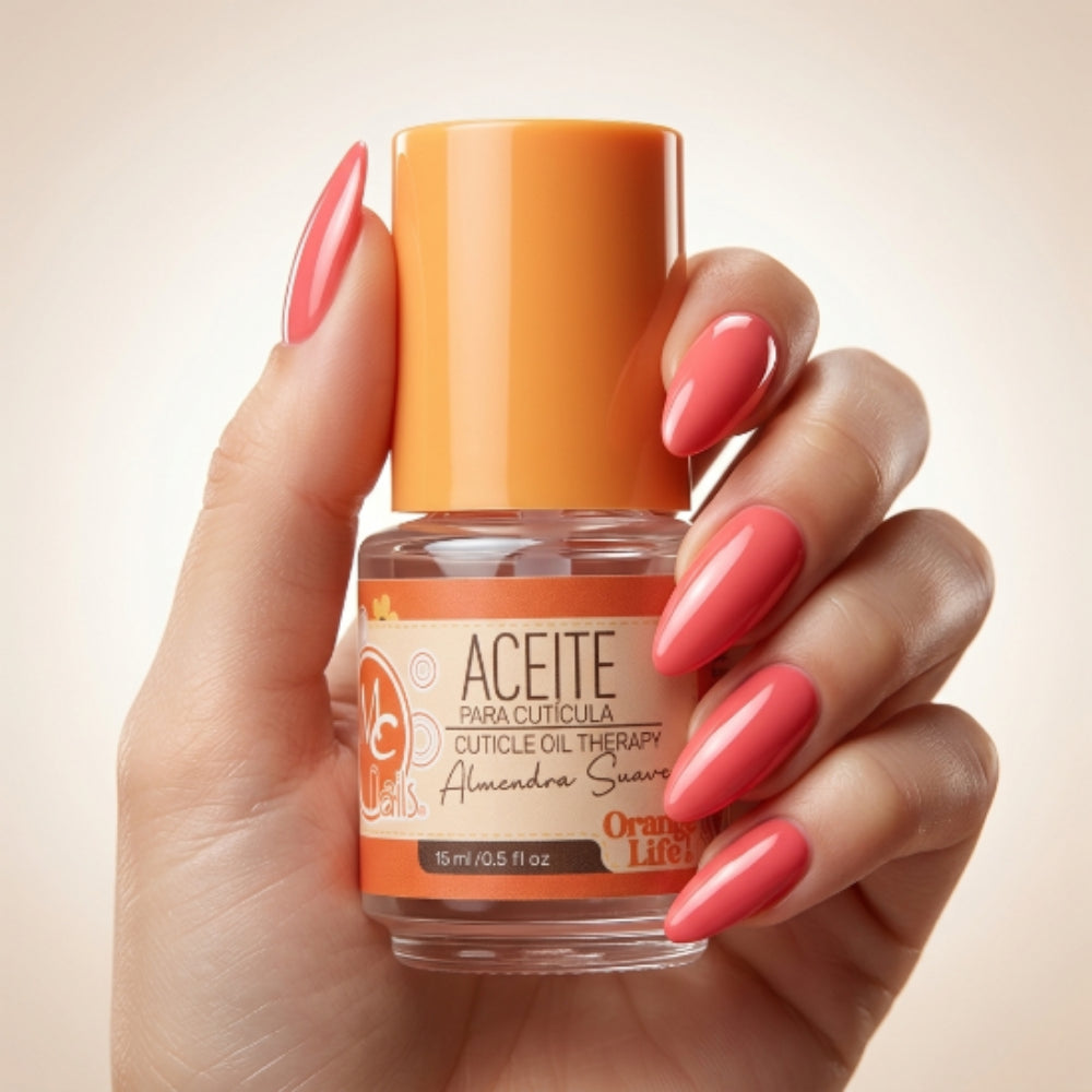 Aceite para cutícula Orange life ALMENDRA SUAVE 15ml MC Nails - Aceite para Cutícula - Elegans Nails