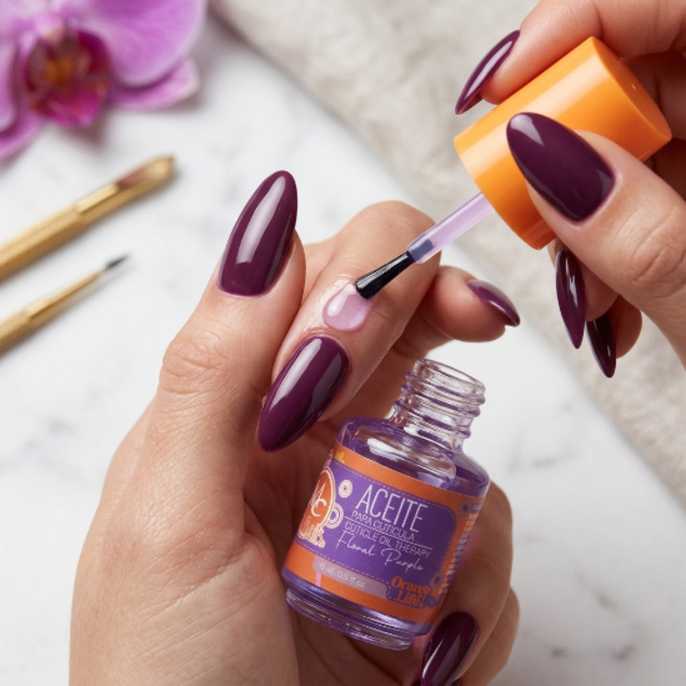 Aceite para cutícula Orange life FLORAL PURPLE 15ml Mc Nails - Aceite para Cutícula - Elegans Nails