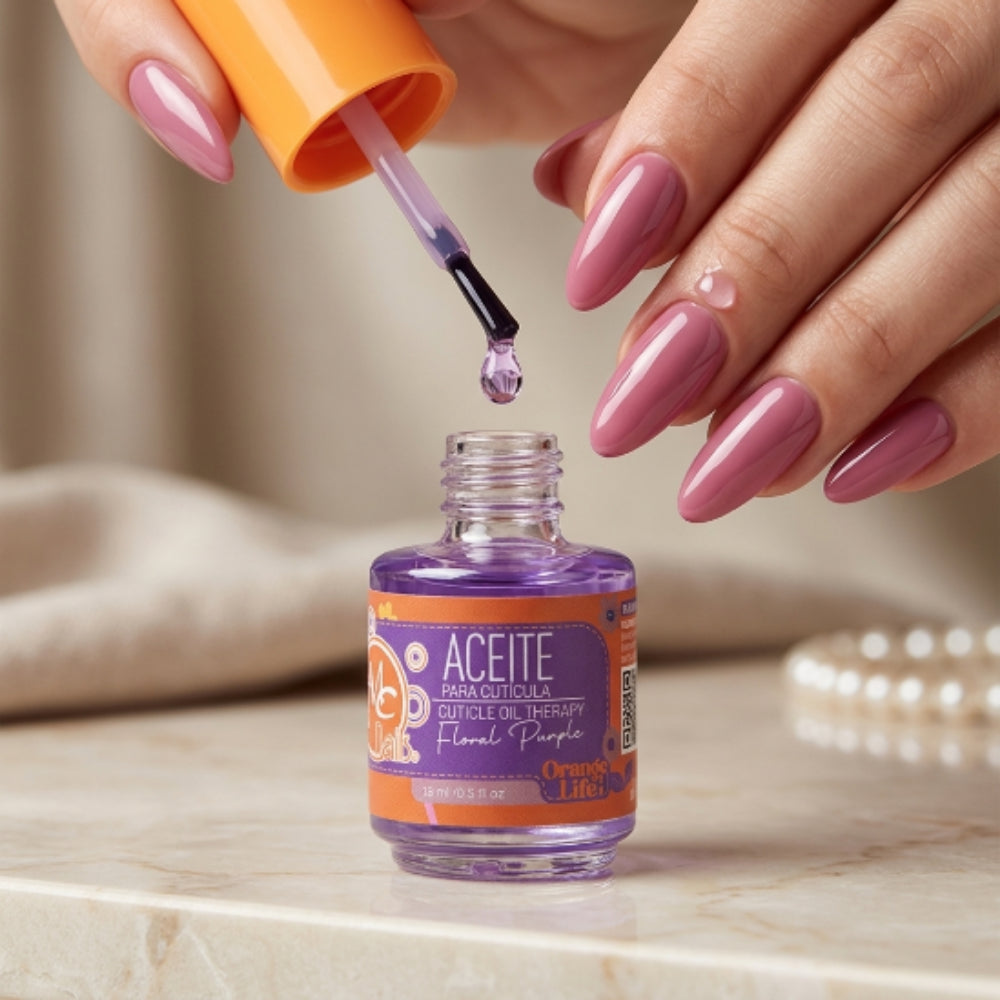Aceite para cutícula Orange life FLORAL PURPLE 15ml Mc Nails - Aceite para Cutícula - Elegans Nails