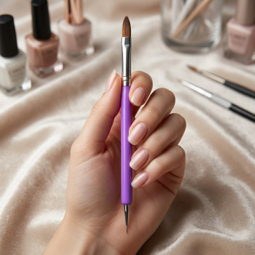 Puntero con Pincel para Acrílico Doble Punta para Nail Art y Uñas - Puntero - Elegans Nails