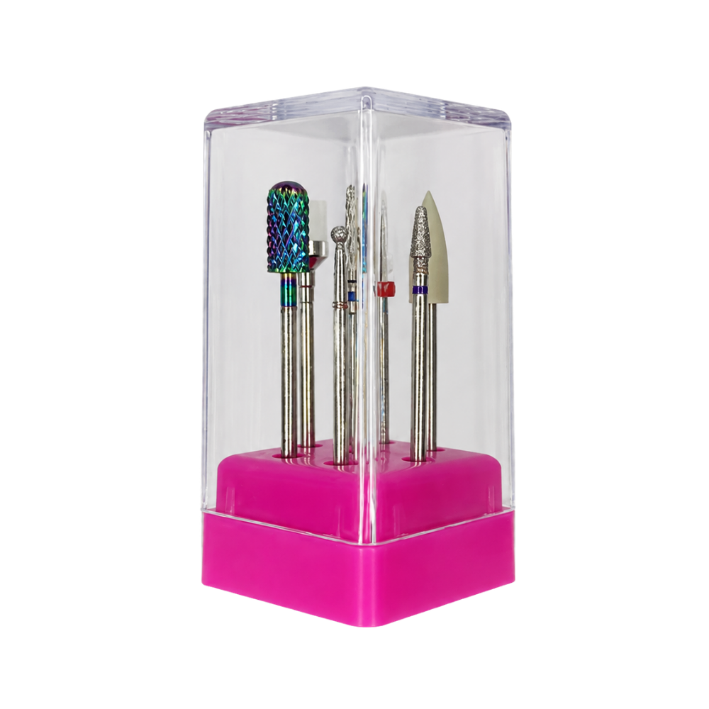 Kit de Puntas para Drill Profesional de Cerámica y Carburo para Manicure y Pedicure - Accesorios para Drill - Elegans Nails