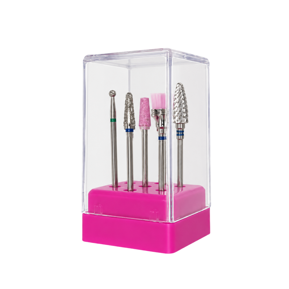 Kit de Puntas para Drill Profesional de Cerámica y Carburo para Manicure y Pedicure - Accesorios para Drill - Elegans Nails