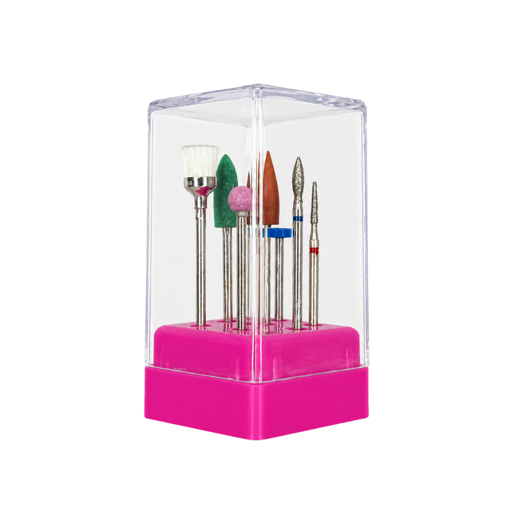 Kit de Puntas para Drill Profesional de Cerámica y Carburo para Manicure y Pedicure - Accesorios para Drill - Elegans Nails