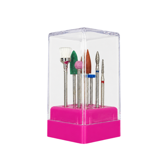 Kit de Puntas para Drill Profesional de Cerámica y Carburo para Manicure y Pedicure - Accesorios para Drill - Elegans Nails