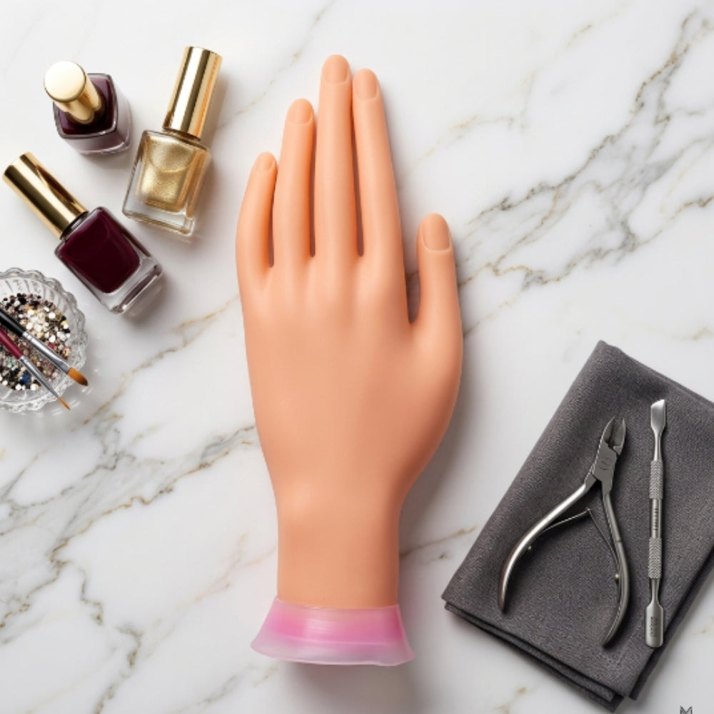 Mano de Práctica para Uñas sin Uñas Integradas para Manicure, Acrílico, Gel y Soft Gel - Mano - Elegans Nails
