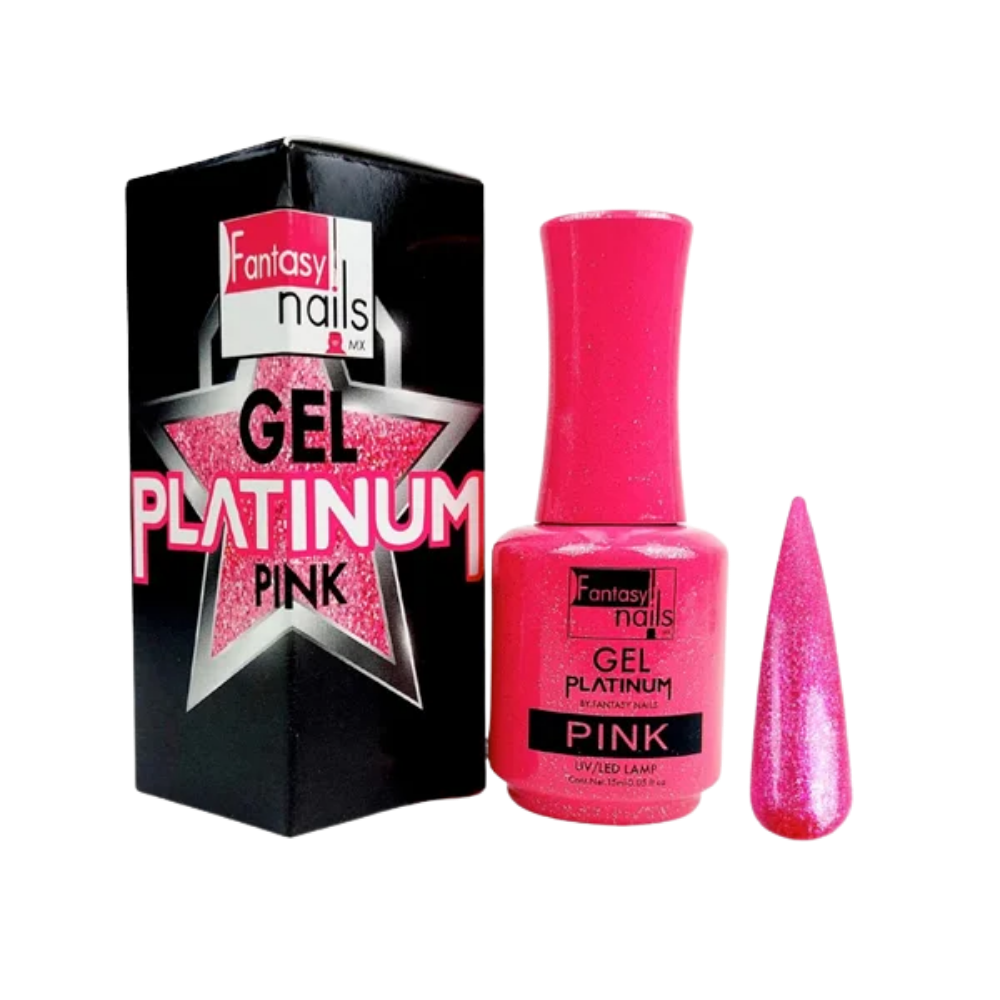 Gel Platinum Pink Rosa Fantasy Nails Gel de Color Semipermanente Rosa Brillante 15 ml - Gel - Elegans Nails