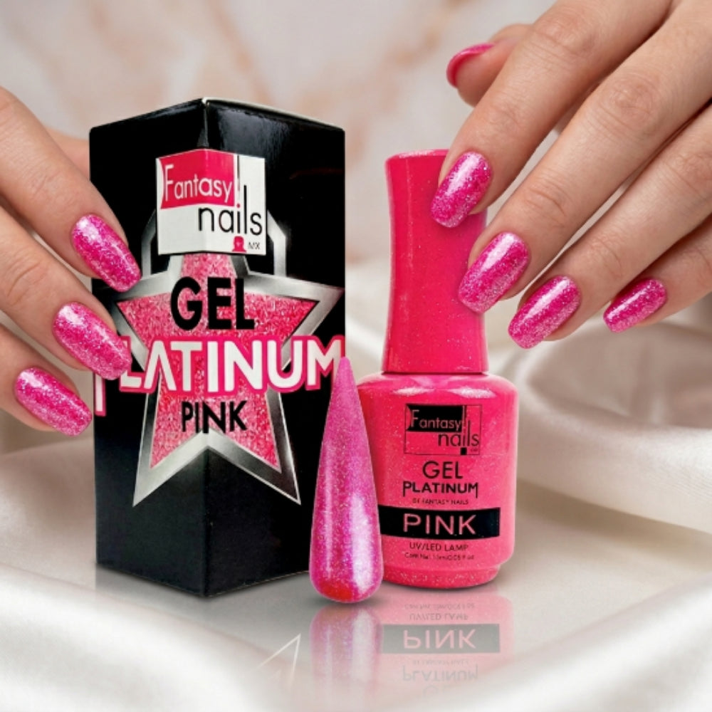 Gel Platinum Pink Rosa Fantasy Nails Gel de Color Semipermanente Rosa Brillante 15 ml - Gel - Elegans Nails